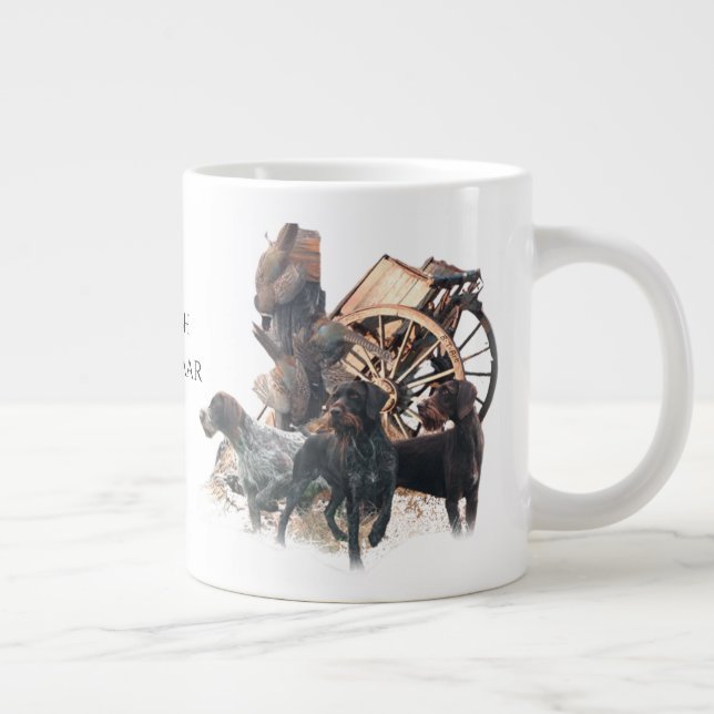 Deutsch Drahthaar Jumbo-Tasse (Rechts)