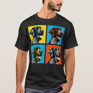 Deutsch Drahthaar Kunst Hund Liebhaber Geschenke 4 T-Shirt