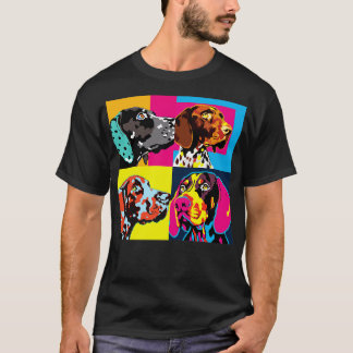Deutsch Drahthaar Kunst Hund Liebhaber Geschenke T-Shirt