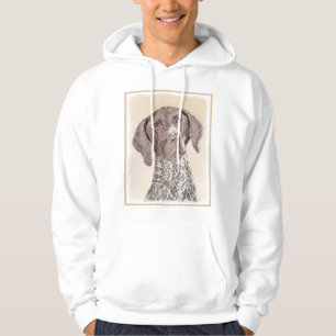 Deutsch Drahthaar Malerei - Original Kunst Hoodie