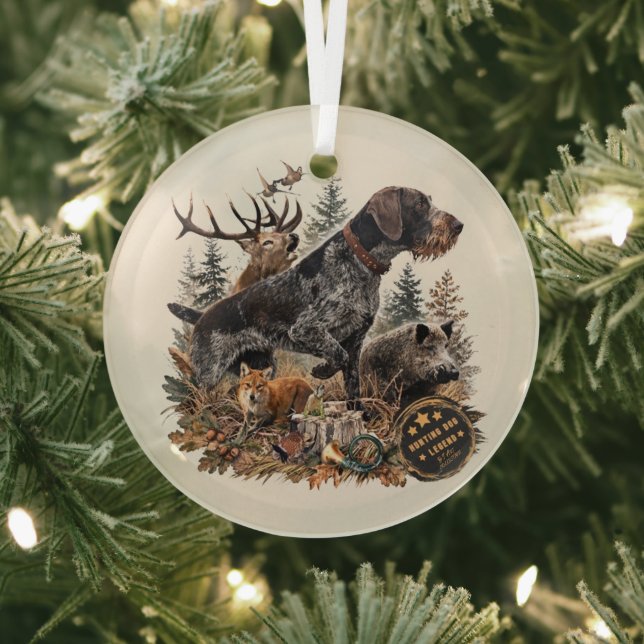 Deutsch Drahthaar Ornament Aus Glas (InSitu)
