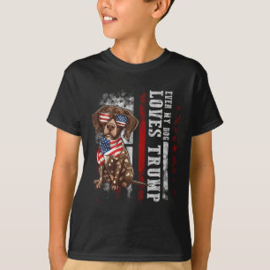 Deutsch Drahthaar Pointer mag Trump sogar T-Shirt