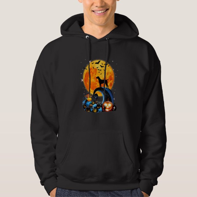 Deutsch Drahthaar Pointer Moon Cliff Kürbis Hall Hoodie (Vorderseite)