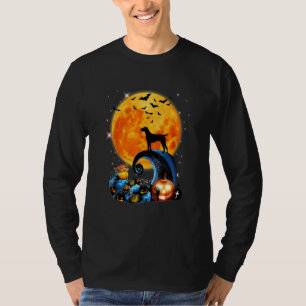 Deutsch Drahthaar Pointer Moon Cliff Kürbis Hall T-Shirt