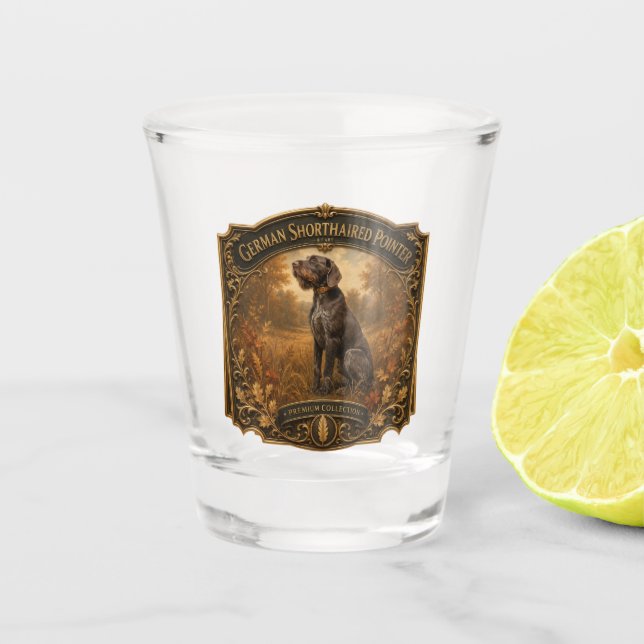 Deutsch Drahthaar Schnapsglas (Vorderseite)