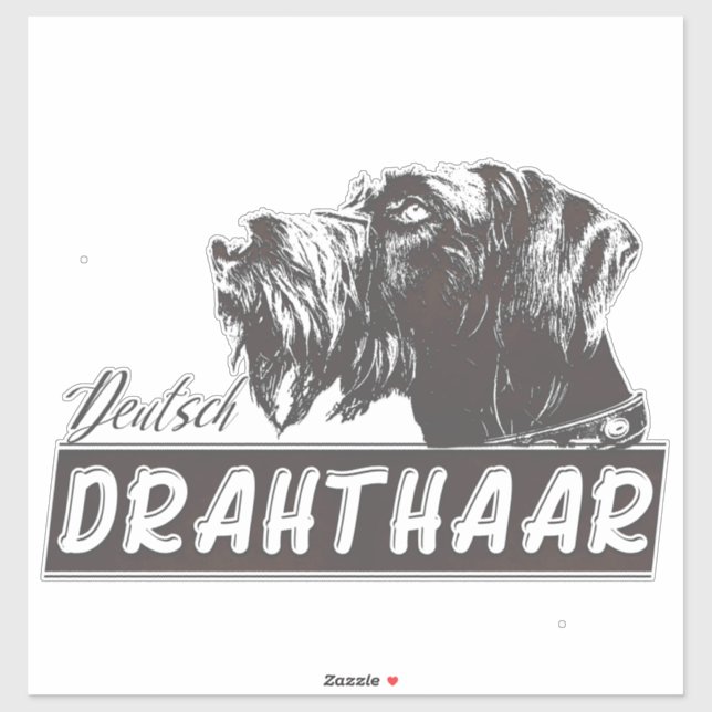 Deutsch Drahthaar Sticker (Blatt)