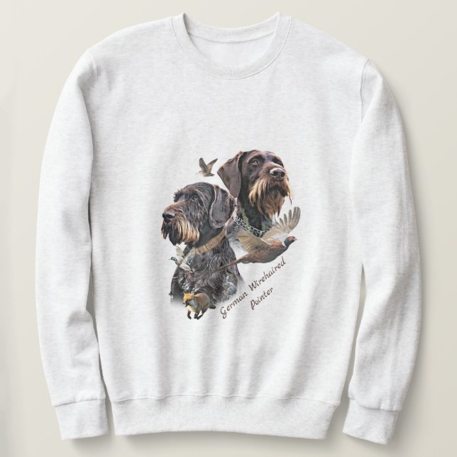 Deutsch-Drahthaar Sweatshirt (Design vorne)
