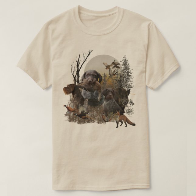 Deutsch Drahthaar T-Shirt (Design vorne)