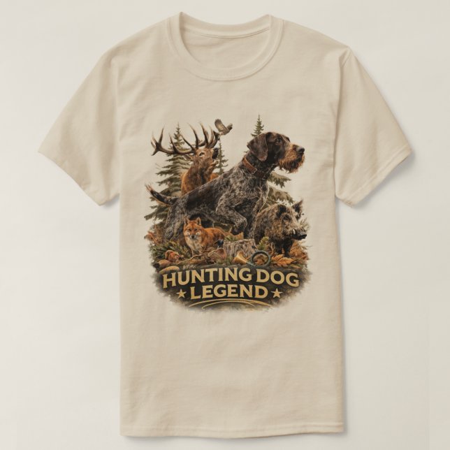 Deutsch Drahthaar T-Shirt (Design vorne)