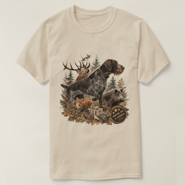Deutsch Drahthaar T-Shirt (Design vorne)