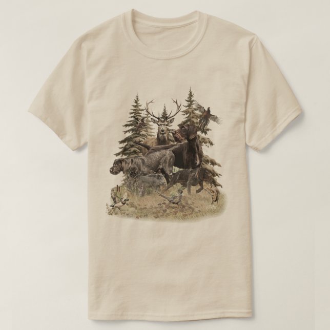Deutsch Drahthaar T-Shirt (Design vorne)