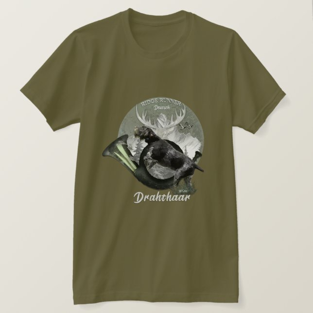 Deutsch Drahthaar T-Shirt (Design vorne)