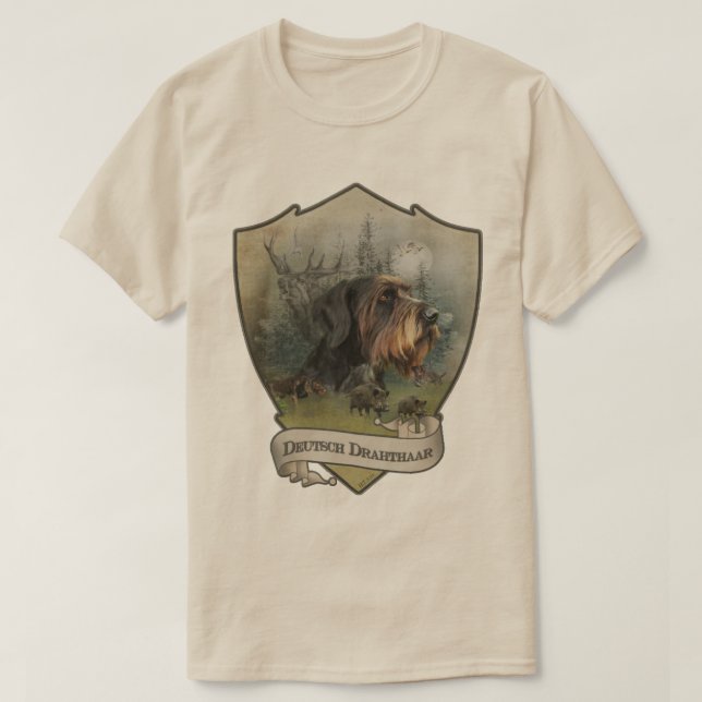 Deutsch Drahthaar T-Shirt (Design vorne)