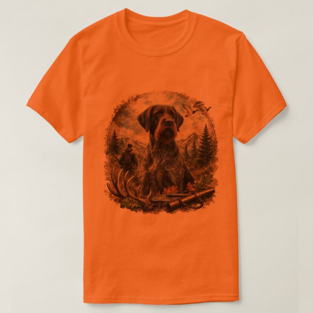 Deutsch Drahthaar T-Shirt (Design vorne)
