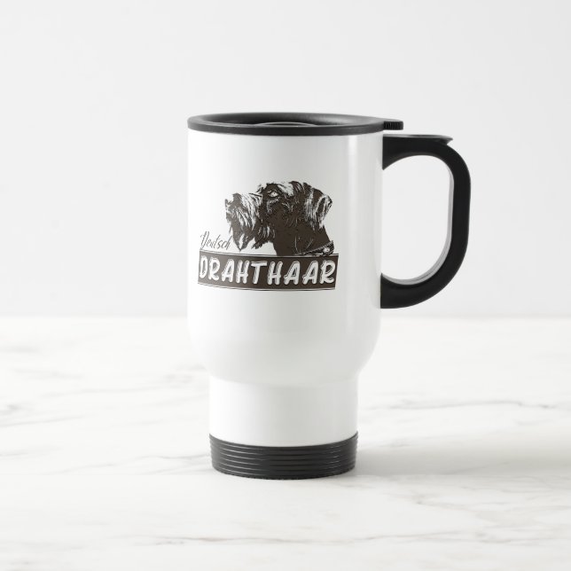 Deutsch Drahthaar Travel Mug Reisebecher (Rechts)