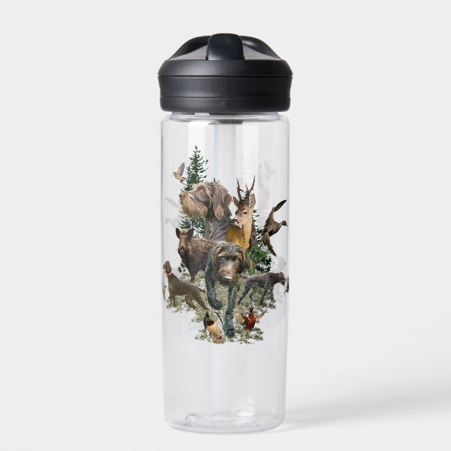 Deutsch-Drahthaar  Trinkflasche (Vorderseite)