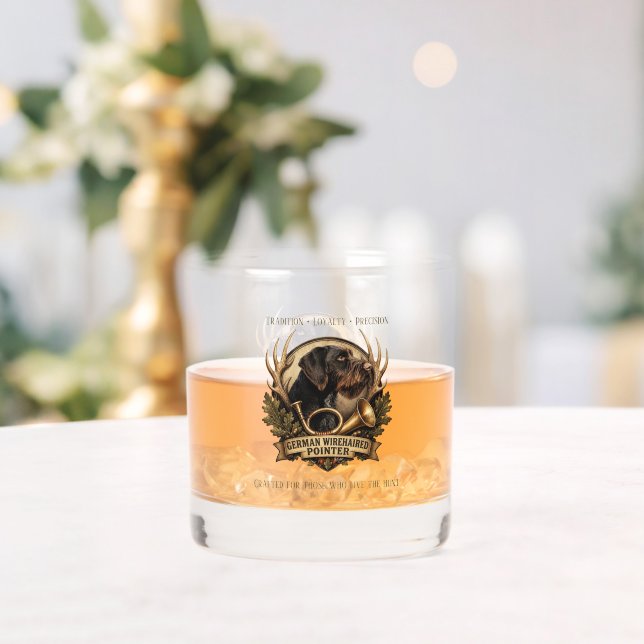 Deutsch Drahthaar Whiskyglas (Insitu (Hochzeit))