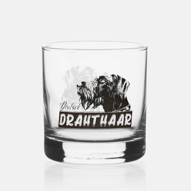 Deutsch Drahthaar Whiskyglas (Vorderseite)
