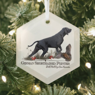 Deutsch Drahthaar, ZACHAR Ornament Aus Glas