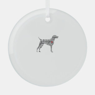 Deutsch Drahthaar Zeiger I GSP Hundemama I Liebe h Ornament Aus Glas