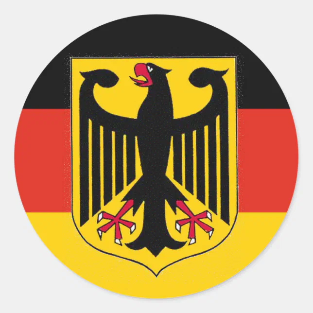 Deutsch-Eagle-Flagge Runder Aufkleber