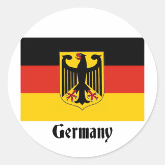 Deutsch-Eagle-Flagge Runder Aufkleber