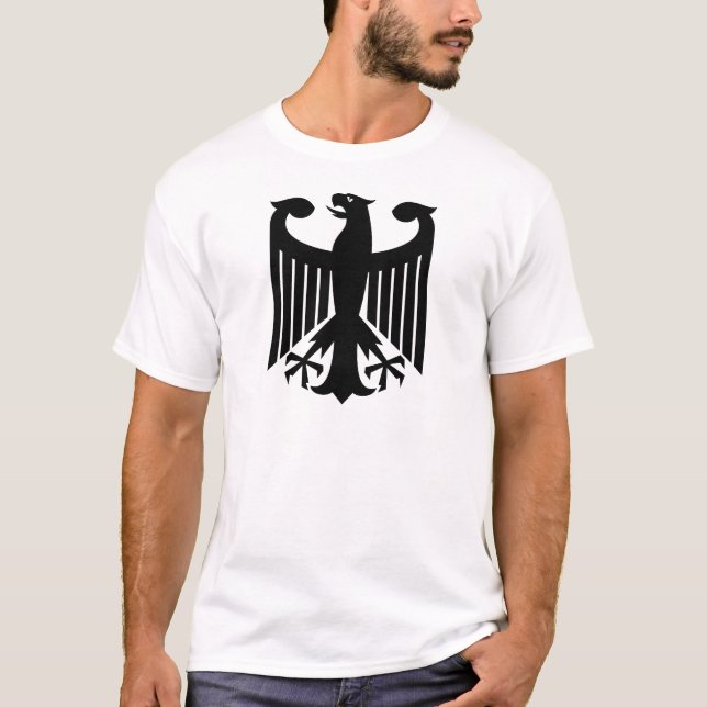 Deutsch-Eagle-Schwarzes T-Shirt (Vorderseite)