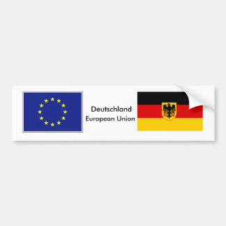 Deutsch - EU kennzeichnen Autoaufkleber