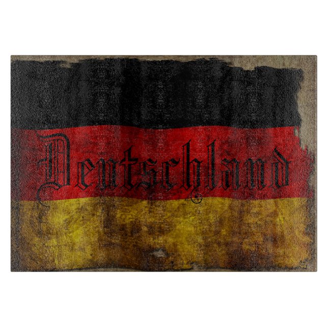Deutsch Flagge - Vintage... Schneidebrett (Vorderseite)