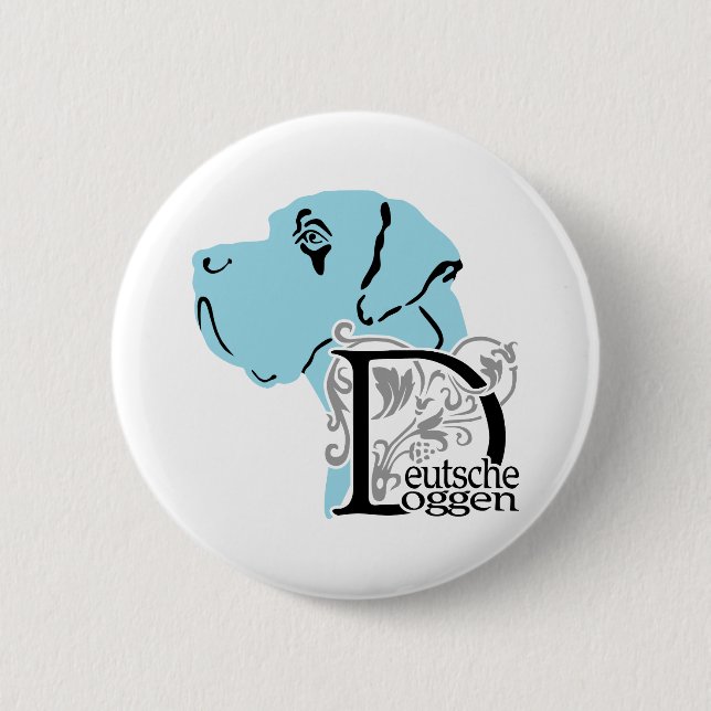 Deutsch: Hund Button (Vorderseite)