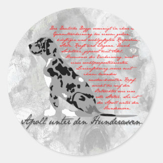 Deutsch: Hund Runder Aufkleber