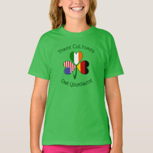 Deutsch Irisch Amerikanisches Kleeblatt Personalis T-Shirt
