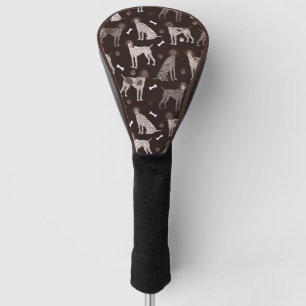Deutsch Kurzgezogener Zeiger-Hundeknochen und Paw  Golf Headcover