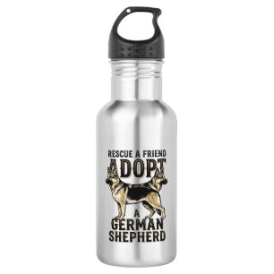 Deutsch Kurzhaar Adoption Vintage Rettungshund-Shi Edelstahlflasche