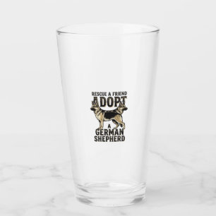 Deutsch Kurzhaar Adoption Vintage Rettungshund Shi Glas