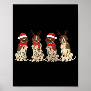 Deutsch Kurzhaar Inter Weihnachten Gsp Mama Papa  Poster