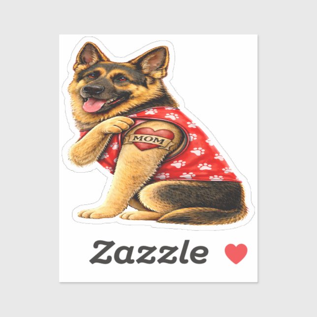 Deutsch Kurzhaar-Mutter-Tattoo Aufkleber (Blatt)