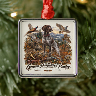 Deutsch Kurzhaar Ornament Aus Metall