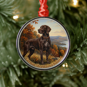 Deutsch Kurzhaar  Ornament Aus Metall