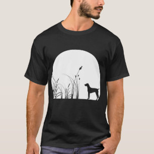 Deutsch Kurzhaar Pointer Cool Moon GSP Silhouette T-Shirt
