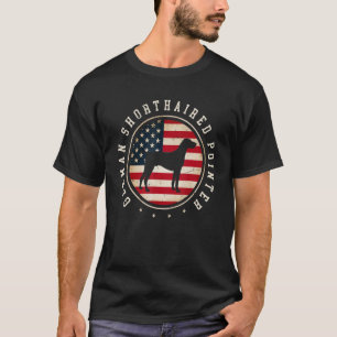 Deutsch Kurzhaarfahne Pointer Usa Flag 4. Juli Hun T-Shirt