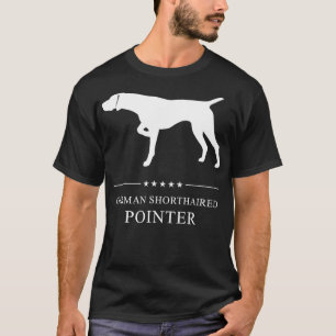 Deutsch Kurzhaarhundweiße Silhouette T-Shirt
