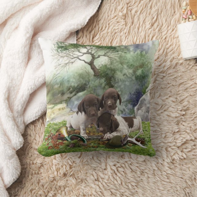 Deutsch Kurzhaarige niedliche Welpen Kissen (Decke)