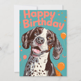 Deutsch Kurzhaarige Pointer Happy Birthday Feiertagskarte