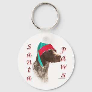 Deutsch Kurzhaarige Pointer Santa Paws Schlüsselanhänger