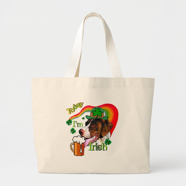 Deutsch Kurzhaarige Pointer St Pattys Jumbo Stoffbeutel (Vorne)
