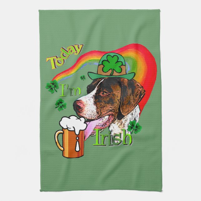 Deutsch Kurzhaarige Pointer St Pattys Küchentuch (Vertikal)