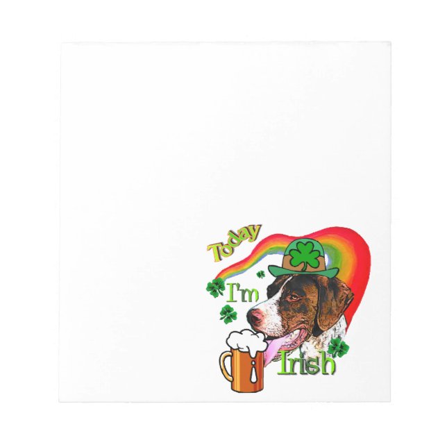 Deutsch Kurzhaarige Pointer St Pattys Notizblock (Vorderseite)
