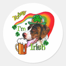 Deutsch Kurzhaarige Pointer St Pattys Runder Aufkleber