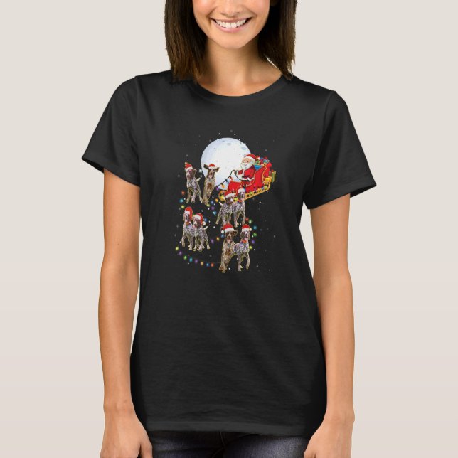 Deutsch Kurzhaarige Pointer Weihnachtsfeier T-Shirt (Vorderseite)